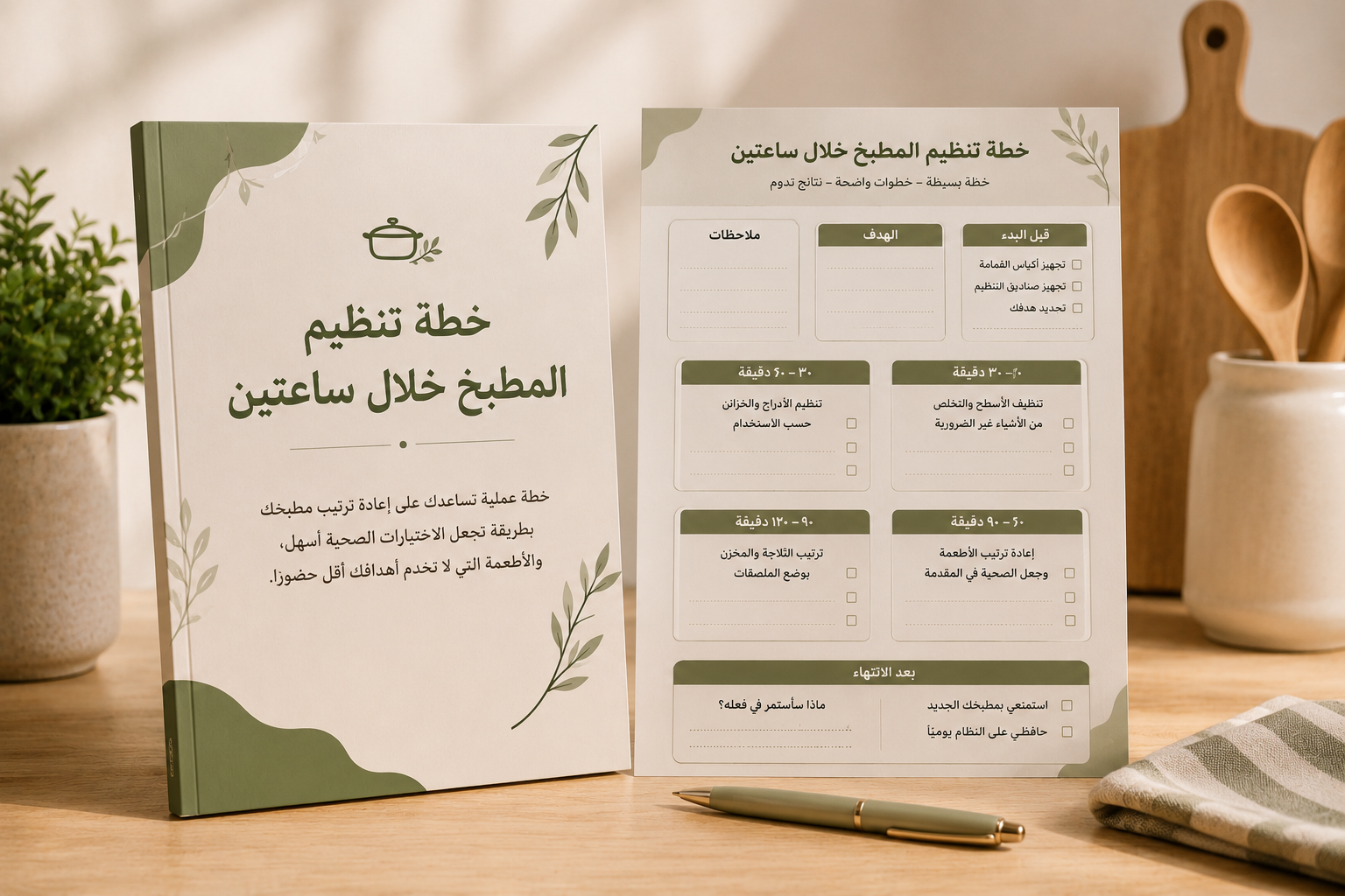 خطة تنظيم المطبخ خلال ساعتين