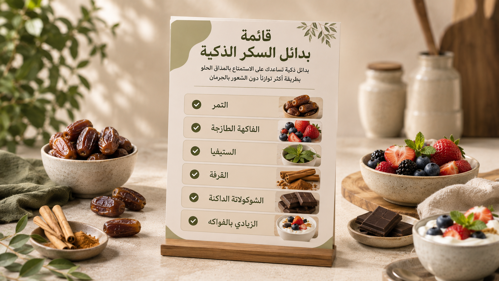 قائمة بدائل السكر الذكية